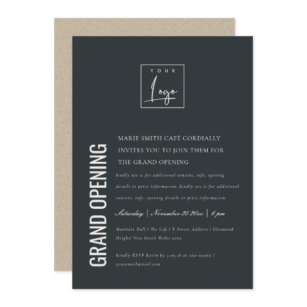 Simple Minimal Logo Business Grand Opening Invite