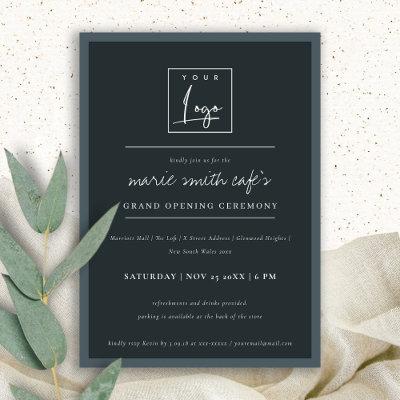 Simple Minimal Logo Business Grand Opening Invite