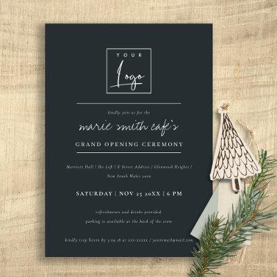 Simple Minimal Logo Business Grand Opening Invite