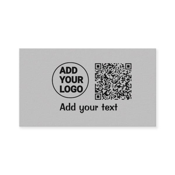 Simple minimal q r code add logo scan code name te