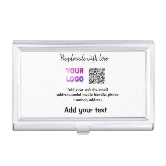 Simple minimal q r code add logo scan code name te  case