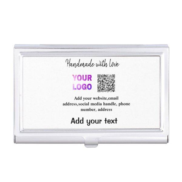 Simple minimal q r code add logo scan code name te  case