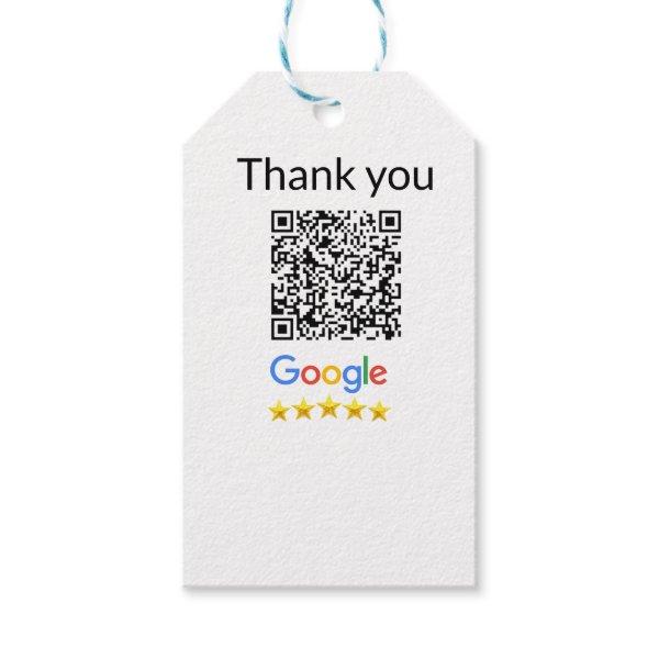 Simple minimal q r code add logo scan code name we gift tags