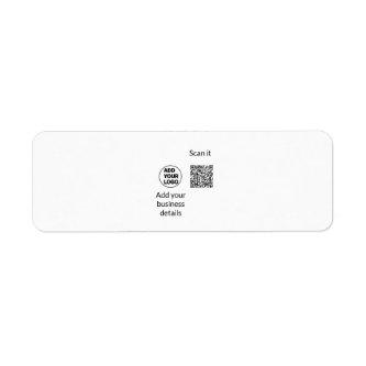 Simple minimal q r code add logo scan code name we label
