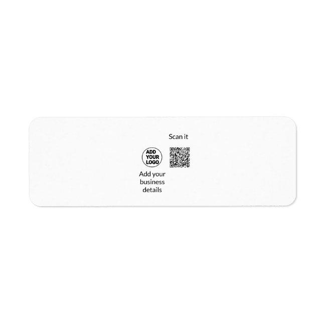 Simple minimal q r code add logo scan code name we label