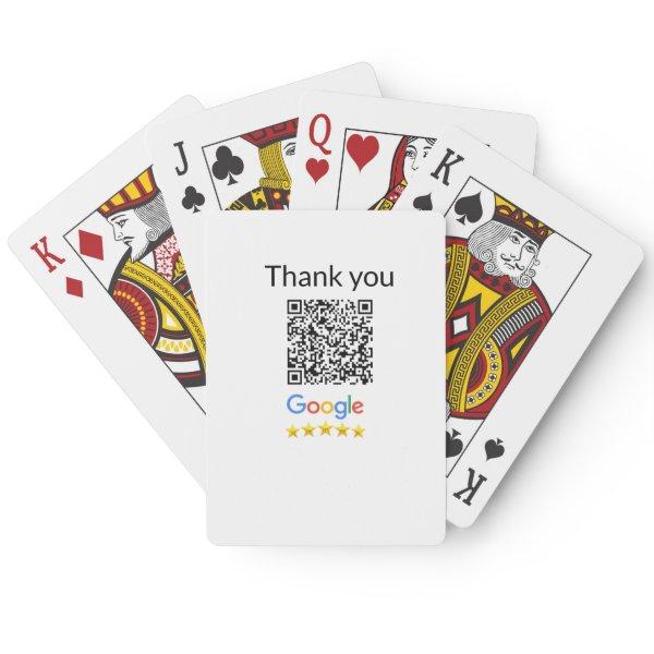 Simple minimal q r code add logo scan code name we poker cards