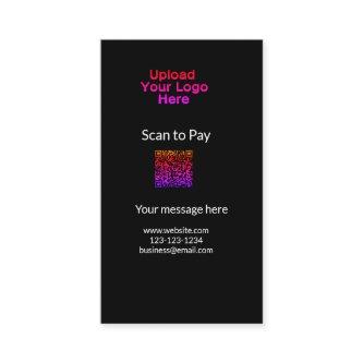 Simple minimal scan to pay Add QR logo website ema