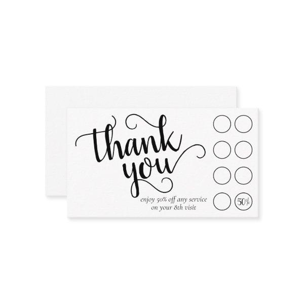 Simple Minimal Script | Classic Branding Thank You Loyalty Card