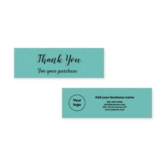 simple minimal text style business thank you card