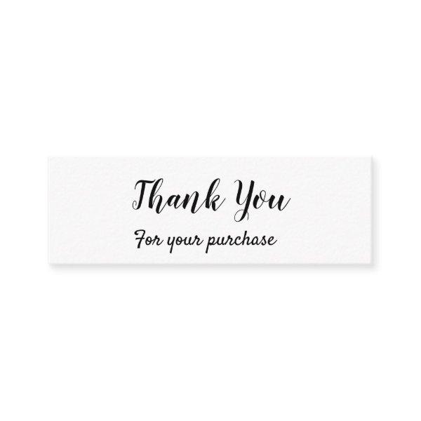 simple minimal text style business thank you card