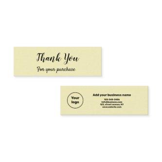 simple minimal text style business thank you card