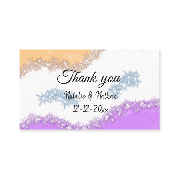 Simple minimal thank you couple name text date cus