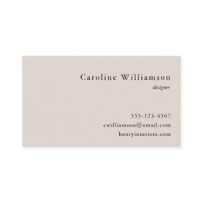 Simple Minimalist Basic Black Cream Professional