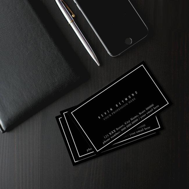 Simple & Minimalist Basic Black Professional