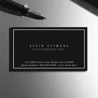 Simple & Minimalist Basic Black Professional
