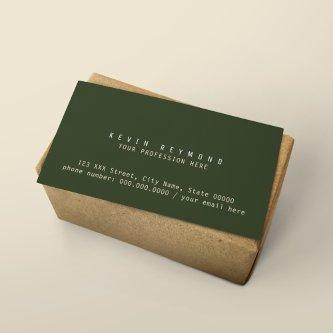 Simple Minimalist Basic Elegant Green Professional