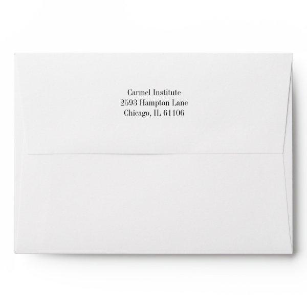 Simple Minimalist Black and White  Envelope