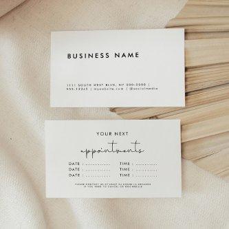 Simple minimalist business multiple dates appointment card
