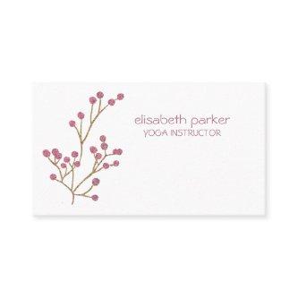 Simple minimalist cherry blossom yoga instructor
