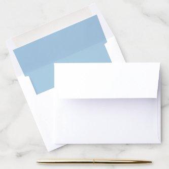 Simple Minimalist Classic Modern Pastel Dusty Blue Envelope Liner