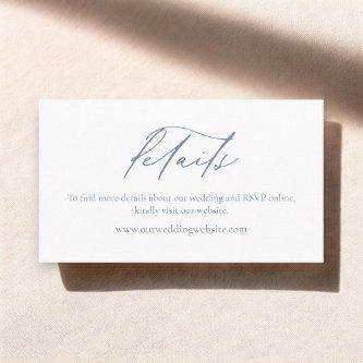 Simple Minimalist Dusty Blue Wedding Details