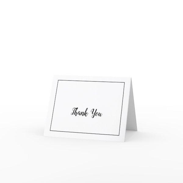 Simple Minimalist Frame Wedding Thank You Card