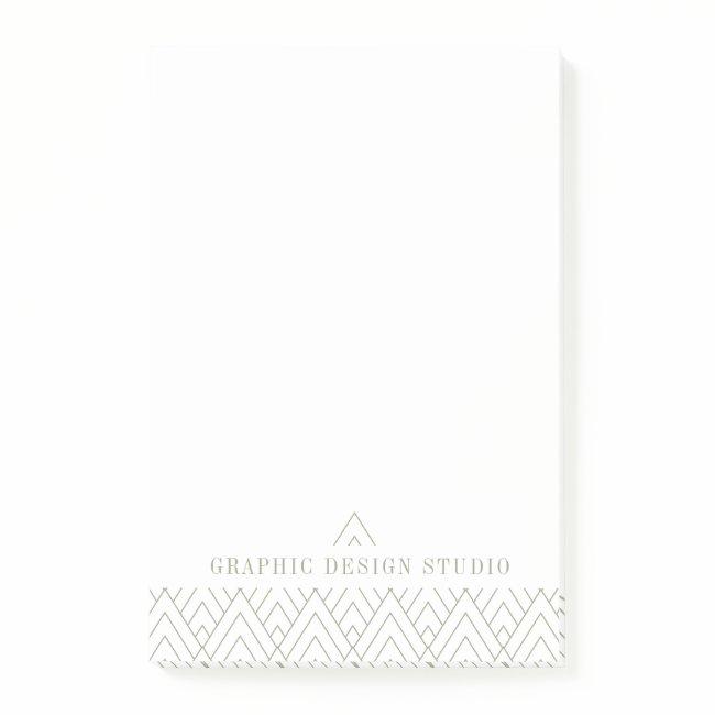 Simple minimalist geometric patterned architect post-it notes