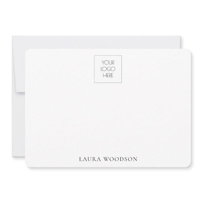 Simple Minimalist Logo Name Note Card