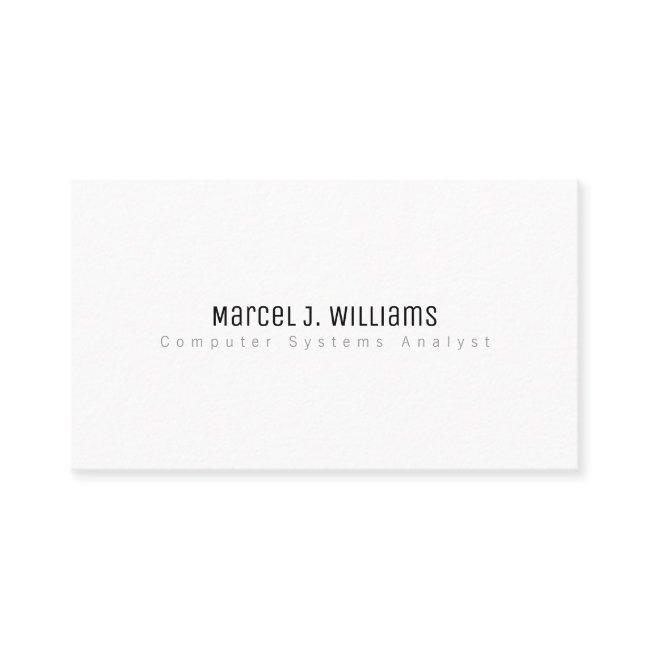 simple minimalist modern professional plain white