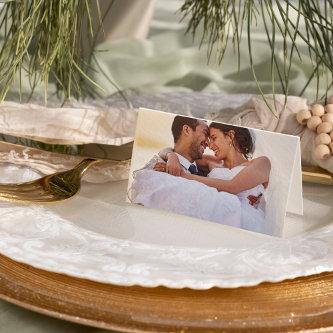 Simple Minimalist Photo Wedding Thank You Card