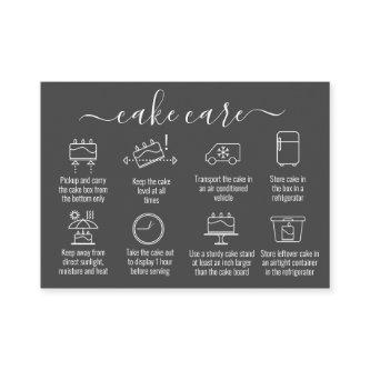 Simple Minimalist Thank You Cake Care Instructions