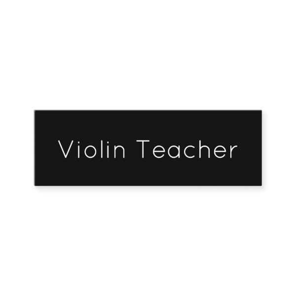 Simple Minimalist Violin Teacher Black and White  Mini