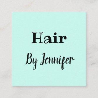 simple minimalistic custom logo white hairstylist  calling card