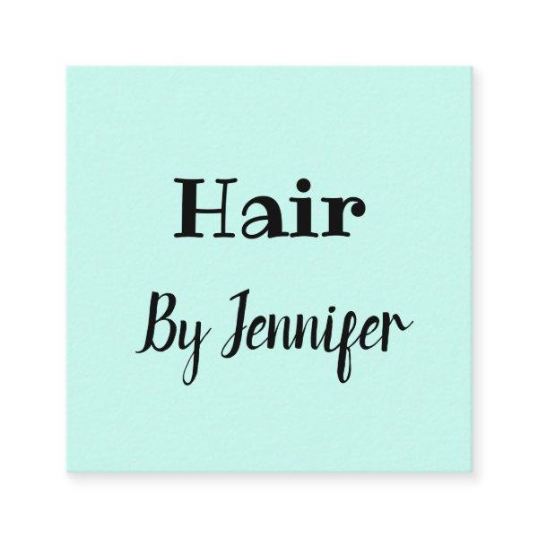 simple minimalistic custom logo white hairstylist  calling card