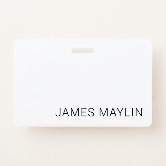 Simple Minimalistic Editable Name or other Text Badge