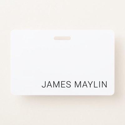 Simple Minimalistic Editable Name or other Text Badge
