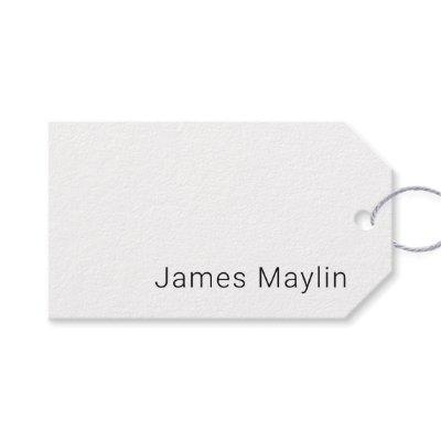 Simple Minimalistic Editable Name or other Text Gift Tags