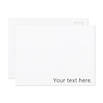 Simple Minimalistic Editable Name or other Text Postcard
