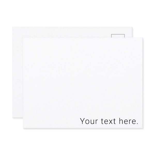 Simple Minimalistic Editable Name or other Text Postcard