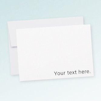 Simple Minimalistic Editable Name or other Text Thank You Card