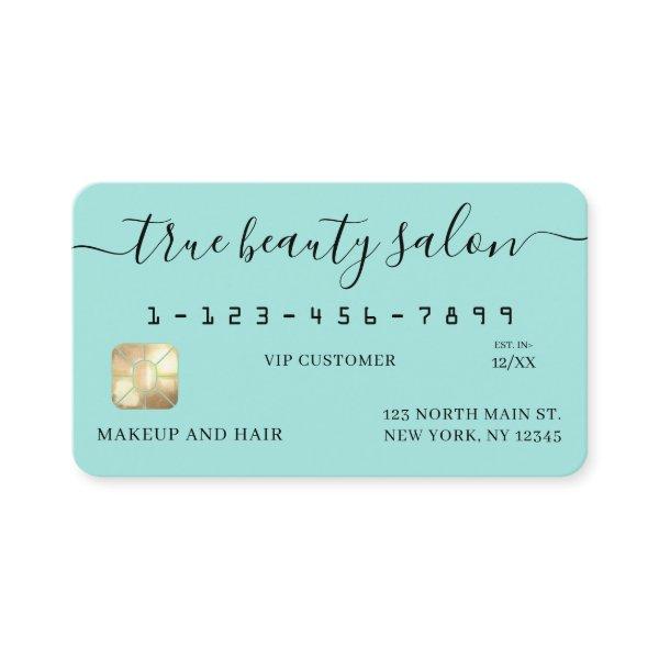 Simple Mint Gold Signature Script Credit Card