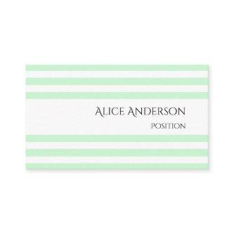 Simple Mint Green Pastel Stripes Geometric Chic