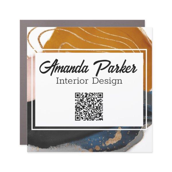 Simple Modern Abstract Interior Design QR Code Car Magnet