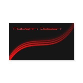 Simple Modern Black, Red Swoosh