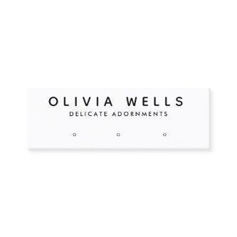 Simple Modern Black White 3 Hole Earring Display Mini