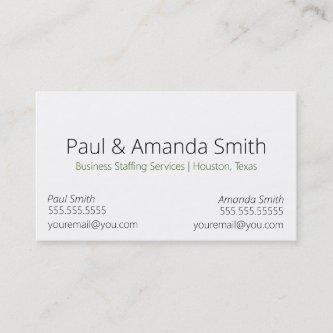 Simple Modern  With 2 Names & Contact