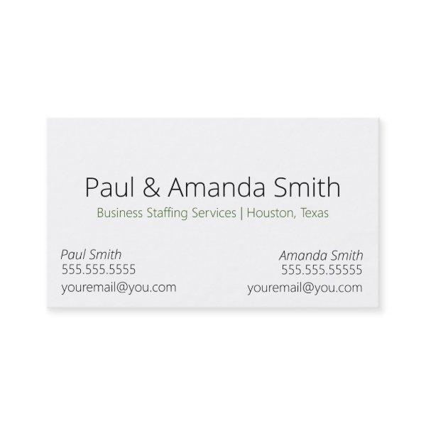 Simple Modern  With 2 Names & Contact