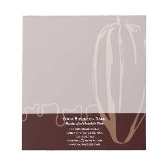 Simple Modern Cacao Pod Chocolatier Chocolate Shop Notepad