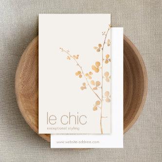 Simple Modern Chic Gold Leaves Branch