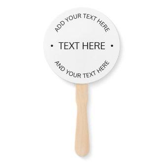 Simple Modern Editable Text | White & Black Hand Fan